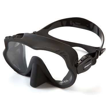 SHERWOOD SCUBA Rona Adult framlerss mask for Scuba Snorkeling and Underwater Photography  Black Silicone