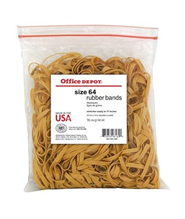 Office Depot Rubber Bands 64 3 12in x 14in 1 Lb Bag 2464408