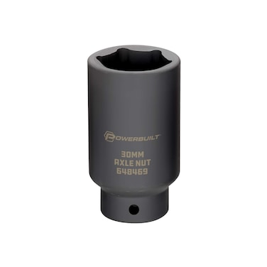 Powerbuilt 30mm Axle Nut Socket 12Inch Drive 6 Point Extra Deep Remove Axles Shaft Nuts  648469