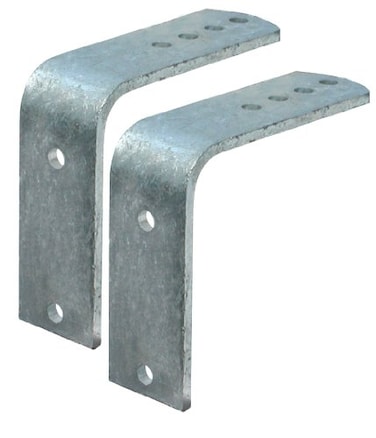 Tie Down 86262 Flush Fender Bracket Flush Brackets for 8  12 Metal Fenders 2 Silver Pair