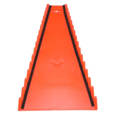 Protoco 4060 Reverse 15 Piece Wrench Rack Tool Organizer for Tool Box Tool Cart or Wall Mounted Orange