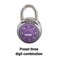 Master Lock Purple Combination Locker Lock 3Digit Combo Padlock for Gym and School Lockers Metal Indoor Dial Lock 1514D
