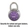 Master Lock Purple Combination Locker Lock 3Digit Combo Padlock for Gym and School Lockers Metal Indoor Dial Lock 1514D