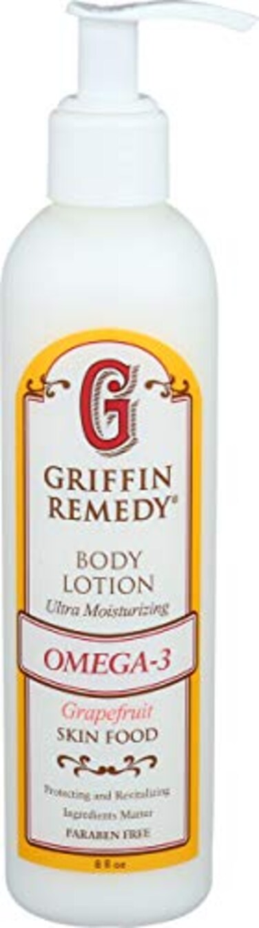 Griffin Remedy Omega3 Body LotionGrapefruit Essential Oils and Organic MSM Ultra Moisturizing All Natural Paraben Free Sulfate Free 8 fl oz