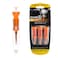 BRUSH T Premium Plastic Golf Tees Orange Oversize 3Pack Size 24 Unbreakable Innovative Design Consistent Height Perfect Golf Gift for Men and Women Golfing Tees Works With Any Golf Ball