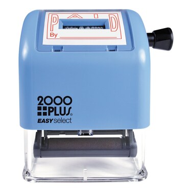 2000 Plus EASYselect SelfInking Date and Paid Message Stamp 1 x 11316 Impression Red Ink 011093