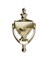 Hardware Essentials 852395 Bright Brass Door Knocker with Viewer 7in 1 Piece