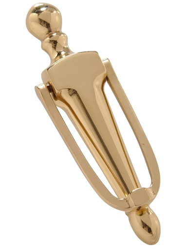 The Hillman Group 852394 612 Door Knocker  Solid Brass  Bright Brass Finish 1Pack