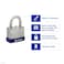BRINKS  40mm Laminated Steel Keyed Padlock 4Pack  Chrome Plated with Hardened Steel Shackle