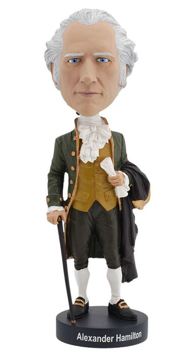 Royal Bobbles Alexander Hamilton Bobblehead Premium Polyresin Lifelike Figure Unique Serial Number Exquisite Detail