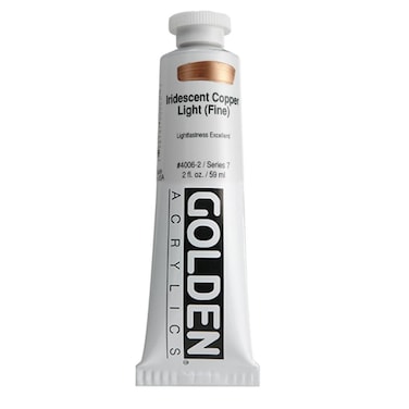 Heavy Body Acrylics by GOLDEN Iridescent Copper Light Fine 2 fl oz Tube Professional Acrylic Paint Opaque