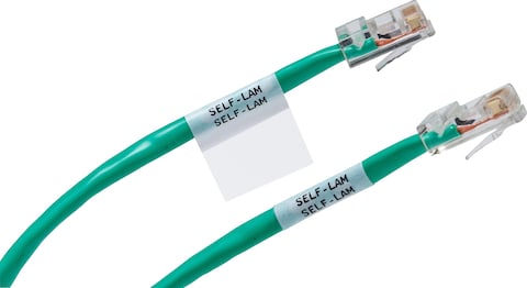 Brady Authentic M21750427 SelfLaminating Wire Wrap for Control and Electrical Panels Datacom Cable Black on White For M210 M210LAB M211 BMP21PLUS and BMP21LAB Printers 75 W 14 L