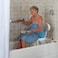Carex Ultra Grip Shower Grab Bar  Shower Handle and Bathroom Bar  16 Inch Safety Bar with Dual Locking Suction Cups for Bathtubs and Showers Chrome