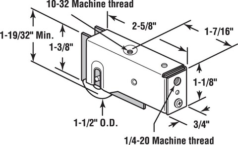 PrimeLine D 1831 112 In Steel Ball Bearing Sliding Door Roller Assembly Single Pack