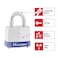 Master Lock 3T 1916Inch Wide KeyedAlike Padlock 932Inch Shackle 2Pack