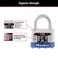 Master Lock 3T 1916Inch Wide KeyedAlike Padlock 932Inch Shackle 2Pack