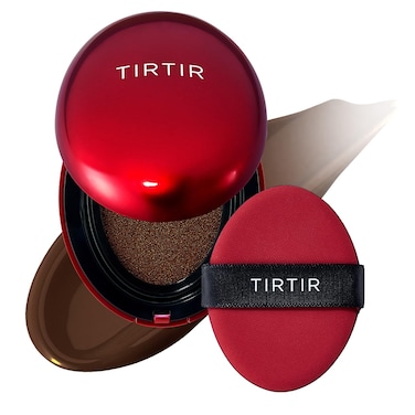 TIRTIR Mask Fit Red Cushion Foundation  Full coverage Weighless Skin fit Satin Glow Finish Korean cushion foundation 51N Fudge 063 Fl Oz Pack of 1