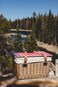 PICNIC TIME Canasta Wicker Picnic Basket With Lid Small Picnic Basket For 2 Beige Canvas With Red  White Gingham Pattern Lid