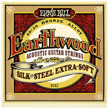 Ernie Ball Earthwood Silk and Steel ExtraSoft Acoustic Guitar Strings 1050 Gauge P02047