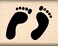 Stamps by Impression Feet Footprints Rubber Stamp Small 75 x 1