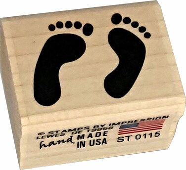 Stamps by Impression Feet Footprints Rubber Stamp Small 75 x 1