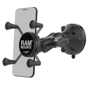 RAM Mounts RAPB1662AUN7U XGrip Phone Mount with RAM TwistLock Low Profile Suction Base with Short Arm for Vehicle Windshields