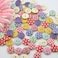 mahaohao 100pcs Mixed Wooden Buttons in Bulk Buttons for Crafts Button Round Colorful Painting Buttons 38