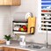 Virgorack Dish Drying Rack Over The Wall Mounted Dish Drying Rack Stainless Steel Dish Rack Large Storage Drying Rack for Kitchen Dish Drainer with Utensil Holder2 Tier
