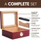 Premium Cigar Humidor for 2550 Cigars  Elegant Humidor humidor with Hygrometer and Humidifier  Cedar Lined Cigar Box for Optimal Humidity Control