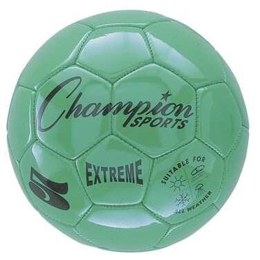 Champion Sports Extreme Series Soccer Ball Regulation Size 5  Collegiate Professional and League Standard Kick Balls  All Weather Soft Touch Maximum Air Retention  For Adults Teenagers Green
