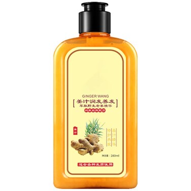 Lomnoeza Ginger Shampoo for Hair Growth Instant Regrowth  AntiFall  Care  AntiHair Loss yellow 280ML