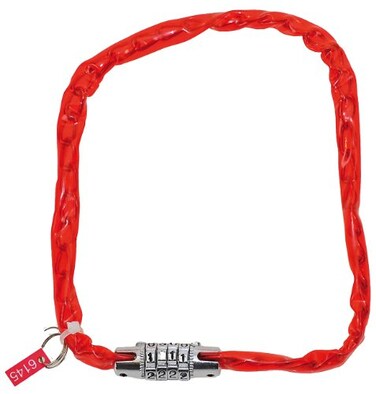 Ventura Childrens Combination Bicycle Lock Red 50cm Long