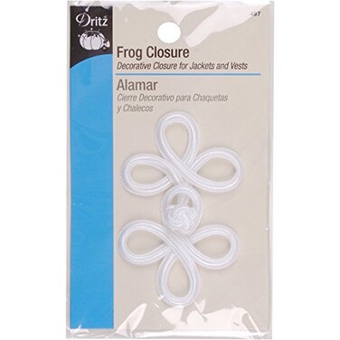 Dritz 497 Frog Closure 3 Loop 3Inch White