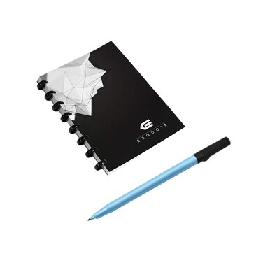 A5 Whiteboard Reusable Notebook  50 Ruled DryErase Pages  Ashes with Black Ring Binding