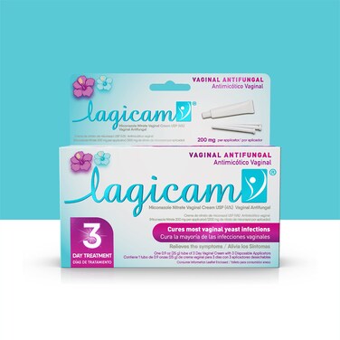 Lagicam Vaginal Yeast Infection Antifungal 3 Day Miconazole Nitrate Treatment Cream Relief for Itching Burning Odor and Discharge 3 Applicators