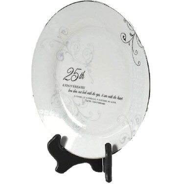 Roman Giftware Inc Wedding  Anniversary 9 H 2 PC Set 25TH AnniversaryReligious Inspirational Durable 9x9x1