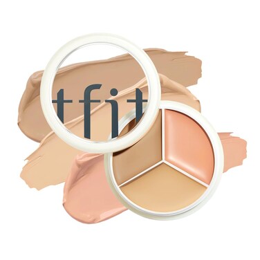 TFIT Cover Up Pro Concealer Palette  3in1 Full Coverage Color Correcting Cream Hydrating 02 Warm 052 Oz for Dark Circles Spots Puffiness  High Coverage Eye Corrector for All Skin Tones