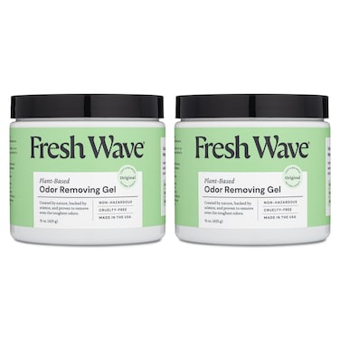 Fresh Wave Odor Removing Gel 15 oz Pack of 2  Odor Absorbers for Home Safer Odor Relief Natural PlantBased Odor Eliminator Every 15 oz lasts 3060 Days For Cooking Trash  Pets