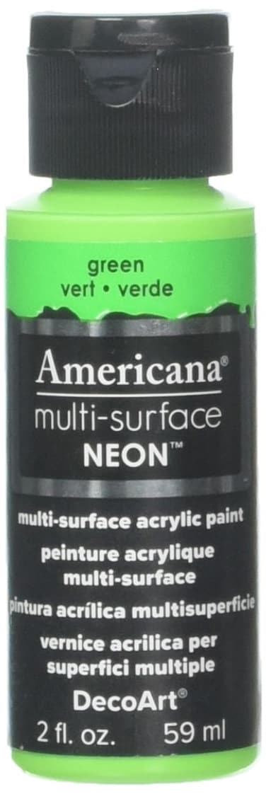 DecoArt Americana MultiSurface Neon Paint 2Ounce Green