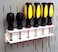 Wall Control Pegboard Screwdriver Holder Bracket Slotted Metal Pegboard Accessory Pegboard and Slotted Tool Board  White