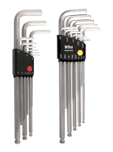 Wiha 66993 Inch and Metric Ball End Hex LKey Sets 2Pack Black