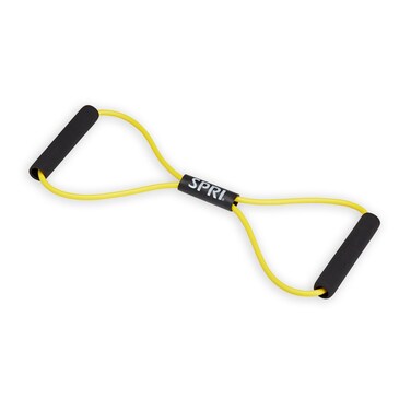SPRI Ultra Toner Resistance Band Figure 8 Exercise Cord Yellow Very Light