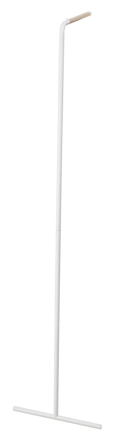 Yamazaki Home Leaning Slim Coat Hanger Clothes Rack Space Saving Steel One Size White