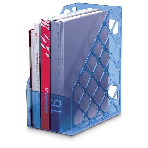 Officemate Blue Glacier Large Magazine File