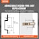 VEVOR Front Door Handle Matte Black Square Handle Set with Lever Door Handle No Lock Adjustable Hole Space Entry Door Handle with Reversible for Right and Left Handed Entrance and Front Door