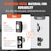 VEVOR Front Door Handle Matte Black Square Handle Set with Lever Door Handle No Lock Adjustable Hole Space Entry Door Handle with Reversible for Right and Left Handed Entrance and Front Door