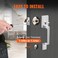 VEVOR Front Door Handle Matte Black Square Handle Set with Lever Door Handle No Lock Adjustable Hole Space Entry Door Handle with Reversible for Right and Left Handed Entrance and Front Door