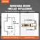 VEVOR Front Door Handle Satin Nickel Square Handle Set with Lever Door Handle No Lock Adjustable Hole Space Entry Door Handle with Reversible for Right and Left Handed Entrance and Front Door
