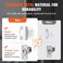VEVOR Front Door Handle Satin Nickel Square Handle Set with Lever Door Handle No Lock Adjustable Hole Space Entry Door Handle with Reversible for Right and Left Handed Entrance and Front Door