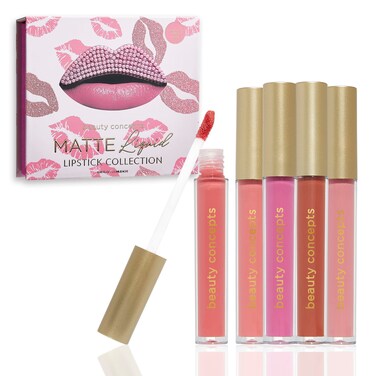 Beauty Concepts Lip Gloss Collection  Shimmering Glossy Lip Makeup Set for a Radiant Finish Pretty Pink